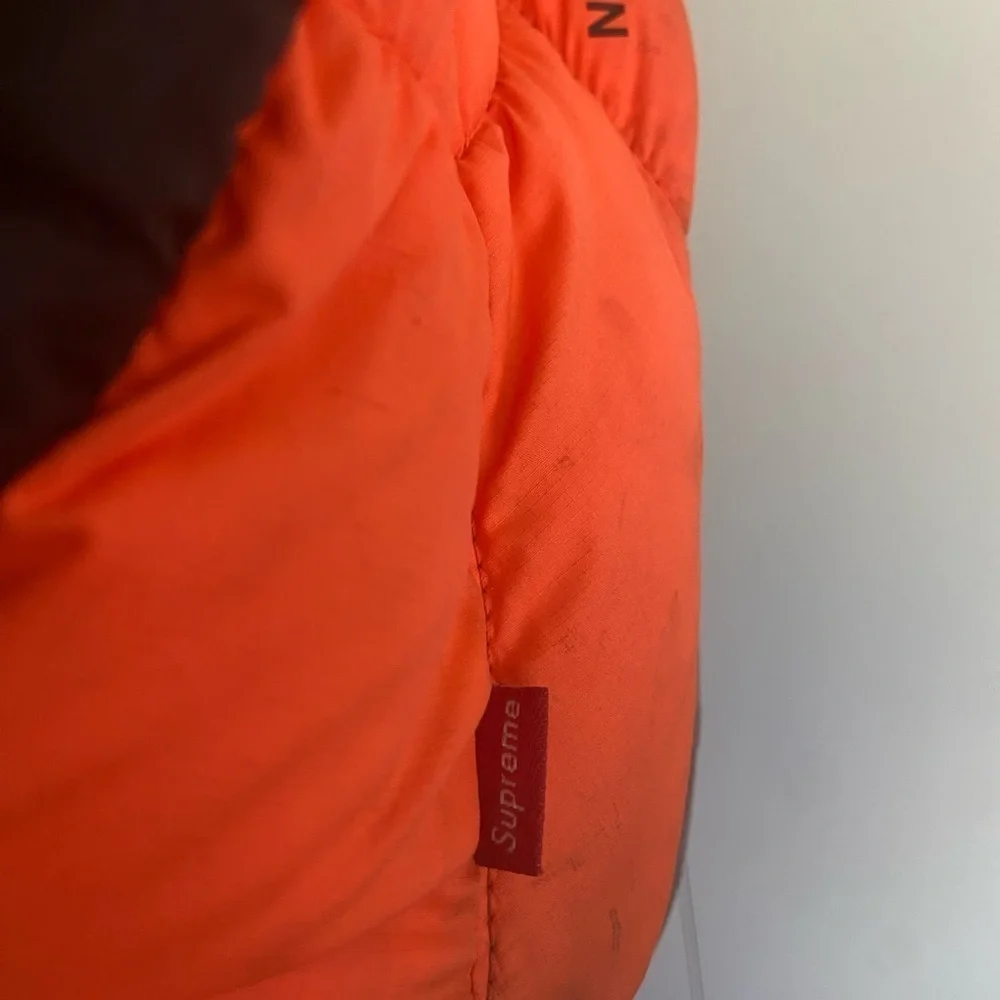 Supreme x TNF The North Face Leaves Nuptse Bootie Orange Box Logo Size 11